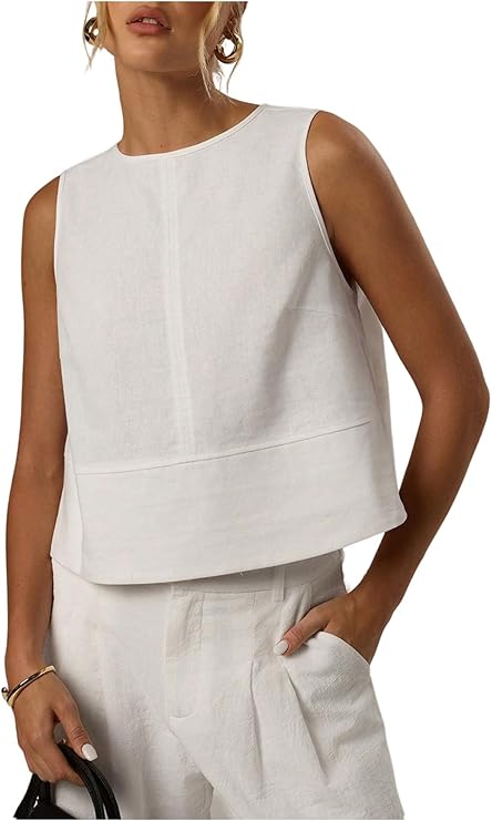 TLDSW - Sleeveless Linen Top