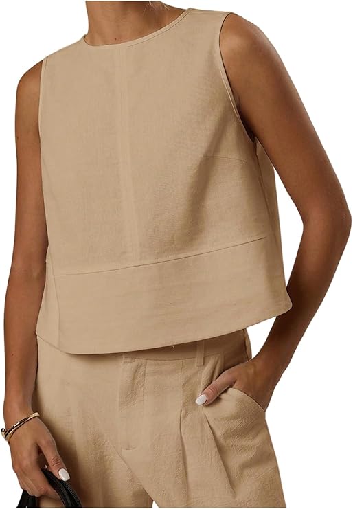 TLDSW - Sleeveless Linen Top