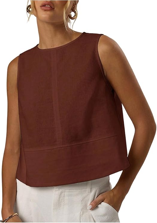 TLDSW - Sleeveless Linen Top