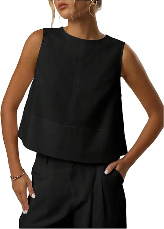 TLDSW - Sleeveless Linen Top