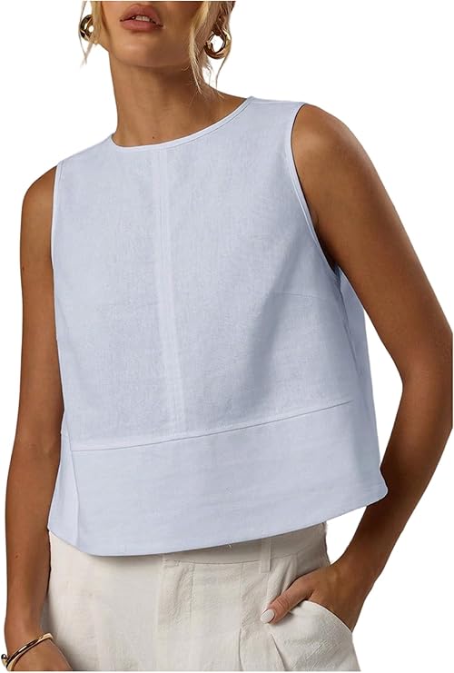 TLDSW - Sleeveless Linen Top