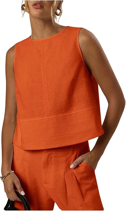 TLDSW - Sleeveless Linen Top