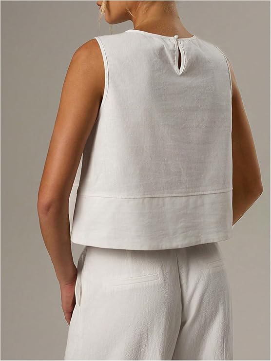 TLDSW - Sleeveless Linen Top